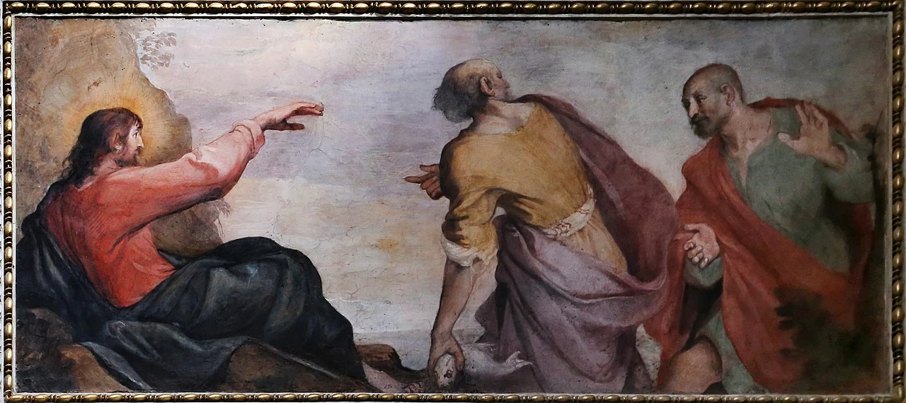 Giovanni Mannozzi - Cappella di san carlo Borromeo. Chiamata degli apostoli Simon, Pietro e Andrea, Santa Maria ai Monti, Roma